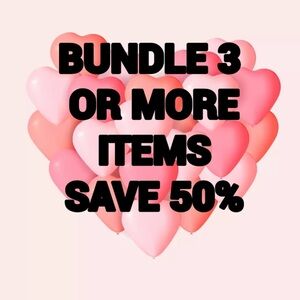Bundle three or more items save 50%